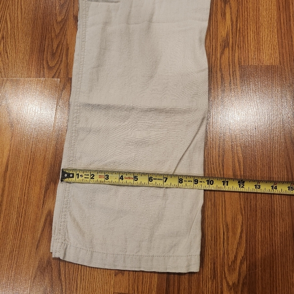 C est 1946 Women’s Linen Blend High Rise Straight Wide Leg Pants Lounge Size L - Picture 12 of 16